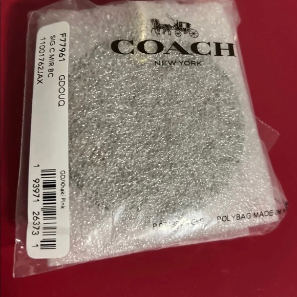 Coach Mirror Bag Charm In Signature Canvas - Picture 2 of 2